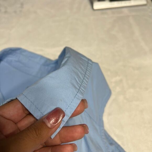 Anthropologie Maeve Blue Sleeveless Wrap Dress 10 Women - Picture 10 of 10